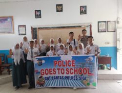 Satlantas Polres Sigi, Sosialiasi Berlalu Lintas di Sekolah 