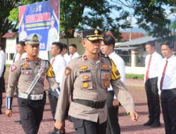 Operasi Patuh Tinombala, Wakapolres Sigi Pimpin Apel Gelar Pasukan