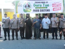 Haul Guru Tua ke-57, Polres Sigi Bersama Komda Alkhairaat Sigi Melayani Tamu Undangan