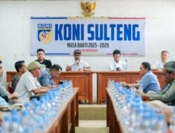 Ketua KONI Sulteng Fathur Razaq Pimpin Rapat Persiapan Tim Kerja Bidding PON 2032