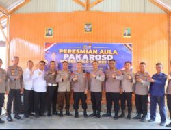 Usai Resmikan Aula Pakaroso Polsek Dolo, Kapolres Sigi Berpesan Jaga Semangat Kebersamaan dan Pengabdian