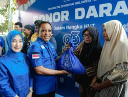 HUT Partai Demokrat, Anwar Hafid Donor Darah dan Bagikan 500 Paket Sembako